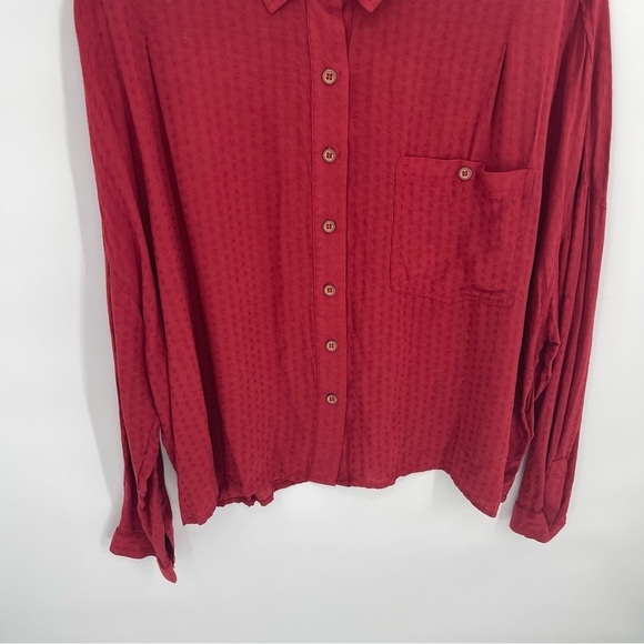 Ariat Women's Red Button Down Shirt - Picture 7 of 14